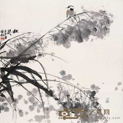 林丰俗 1990年作 秋瑟瑟 镜片 68×68cm